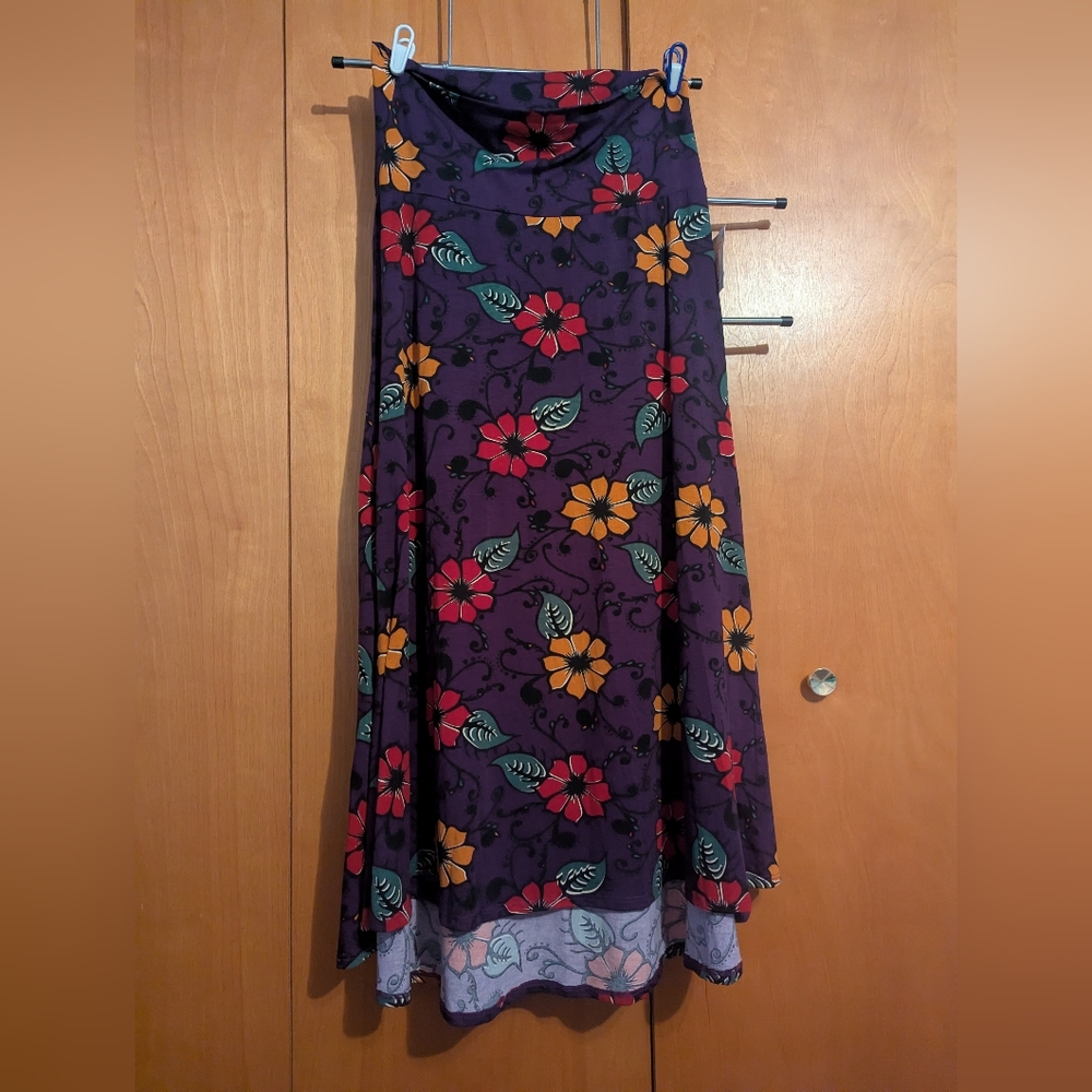 LuLaRoe XL Purple Floral Maxi